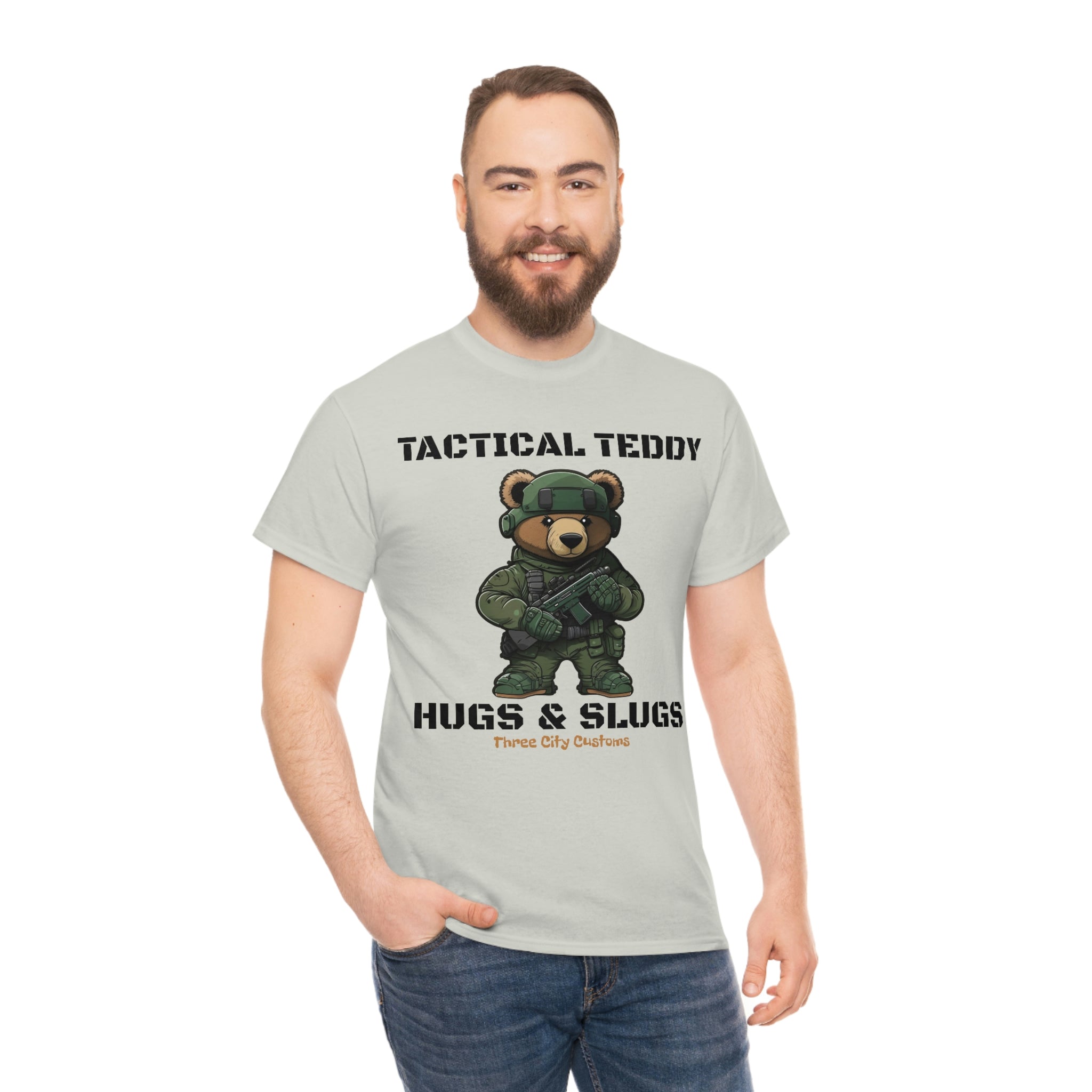 Tactical Teddy Hugs & Slugs T-Shirt