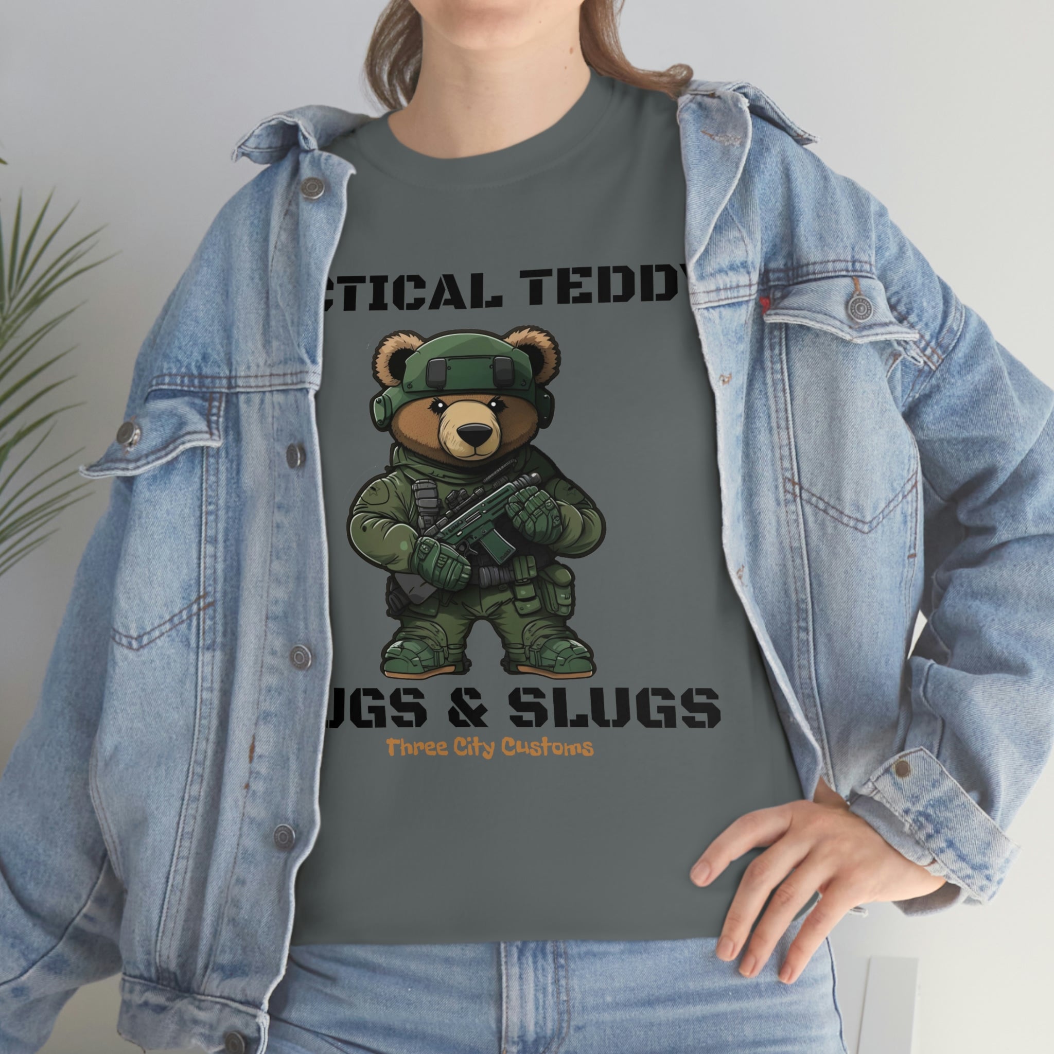 Tactical Teddy Hugs & Slugs T-Shirt