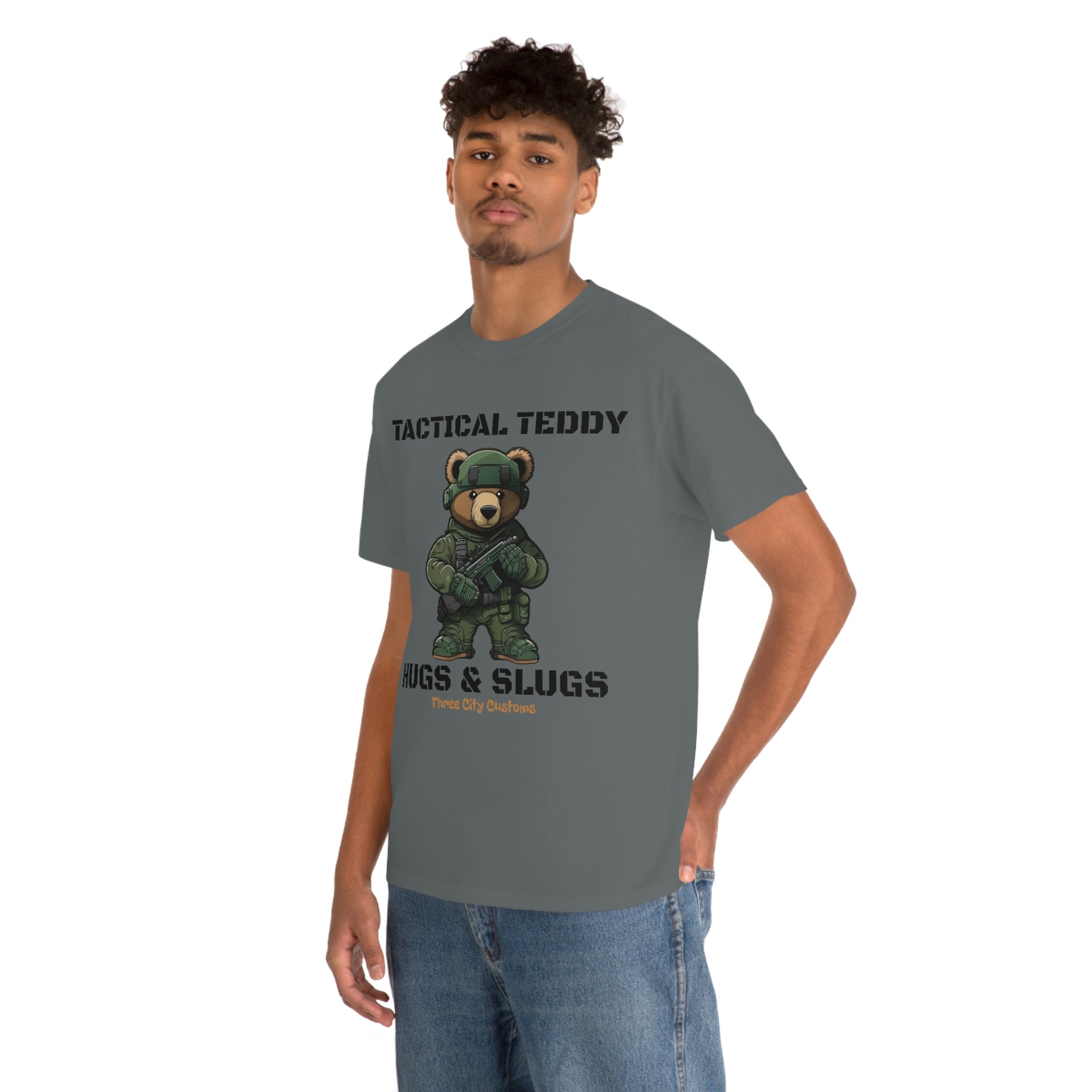 Tactical Teddy Hugs & Slugs T-Shirt