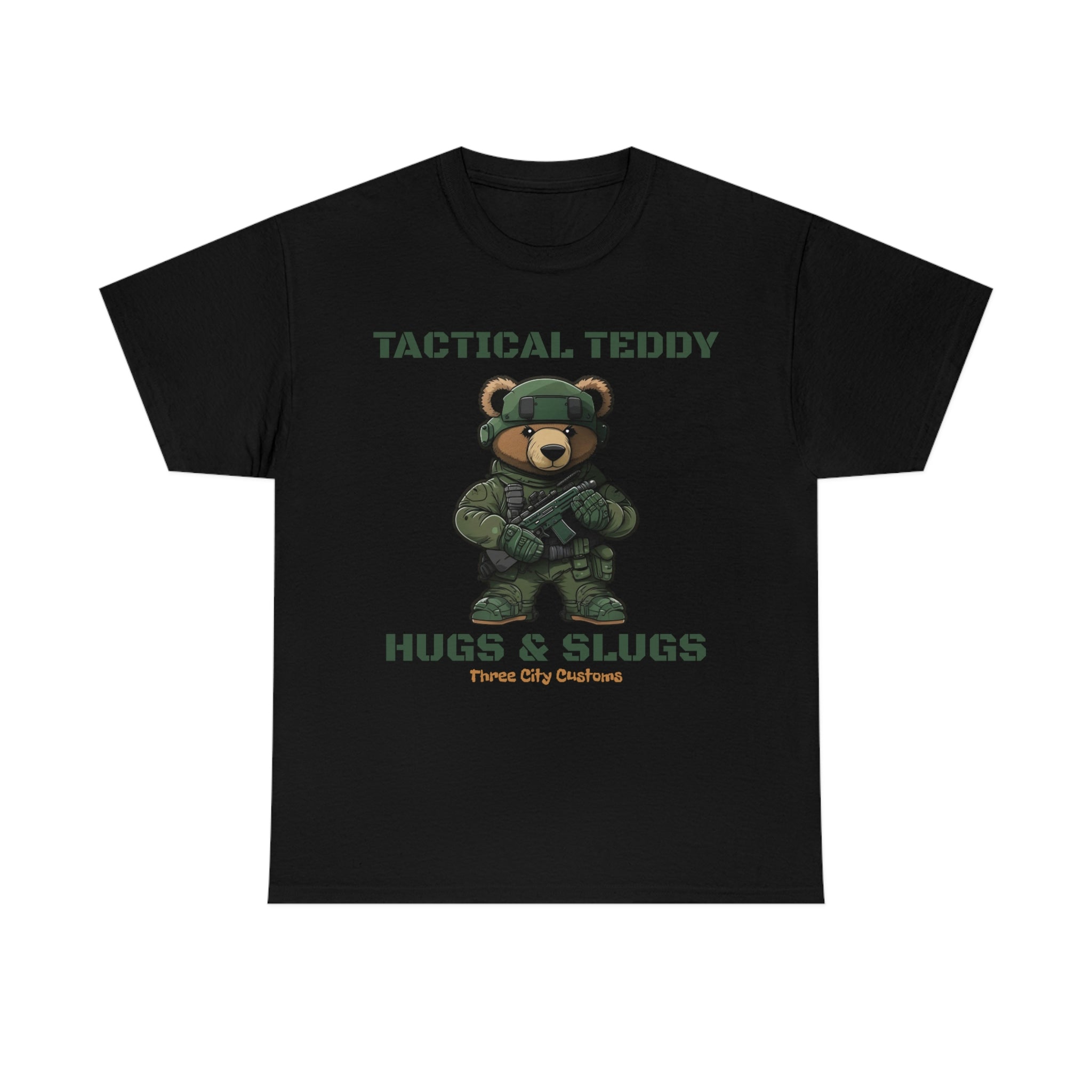 Tactical Teddy Hugs & Slugs T-Shirt