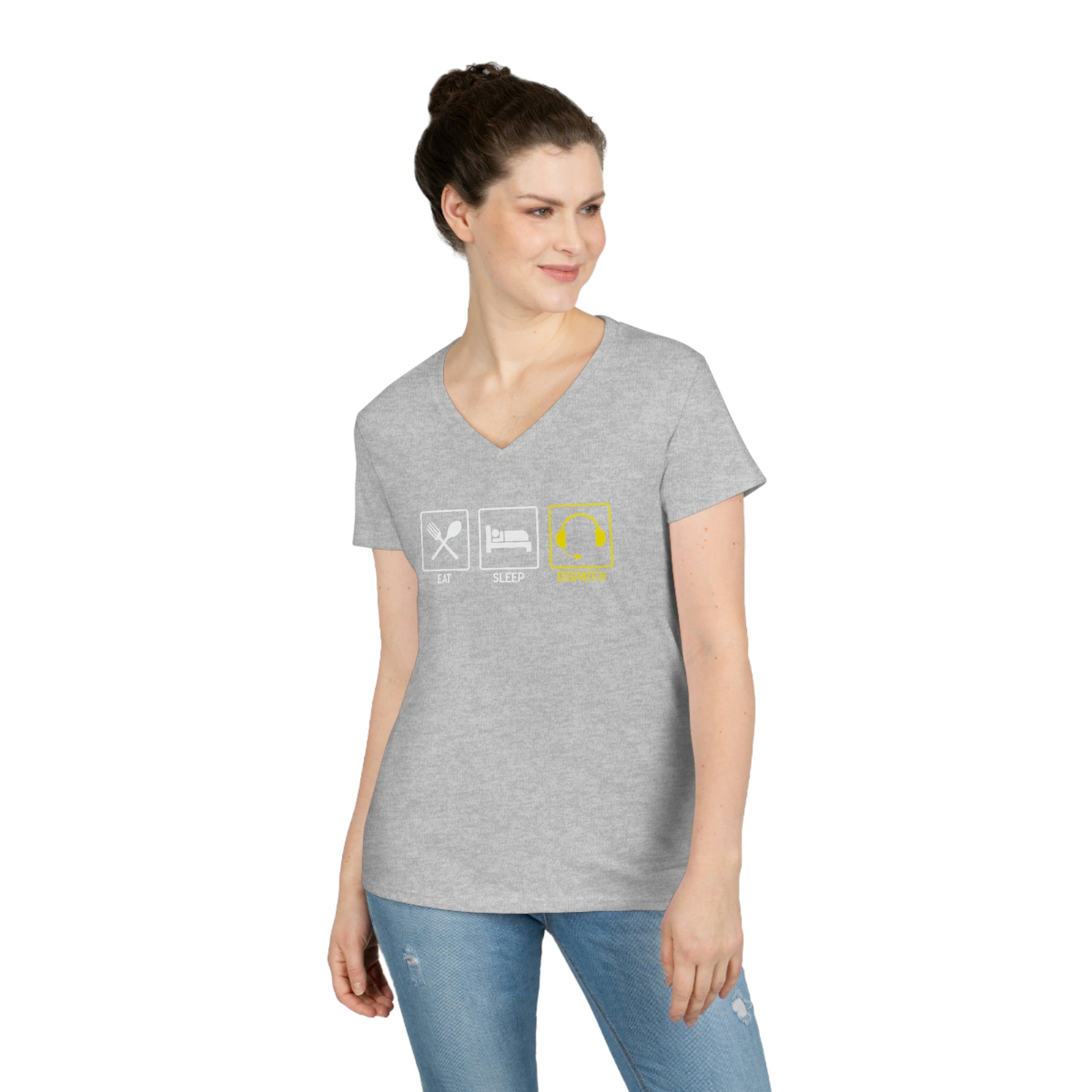 Eat, Sleep, Dispatch - Dispatcher Ladies' V-Neck T-Shirt