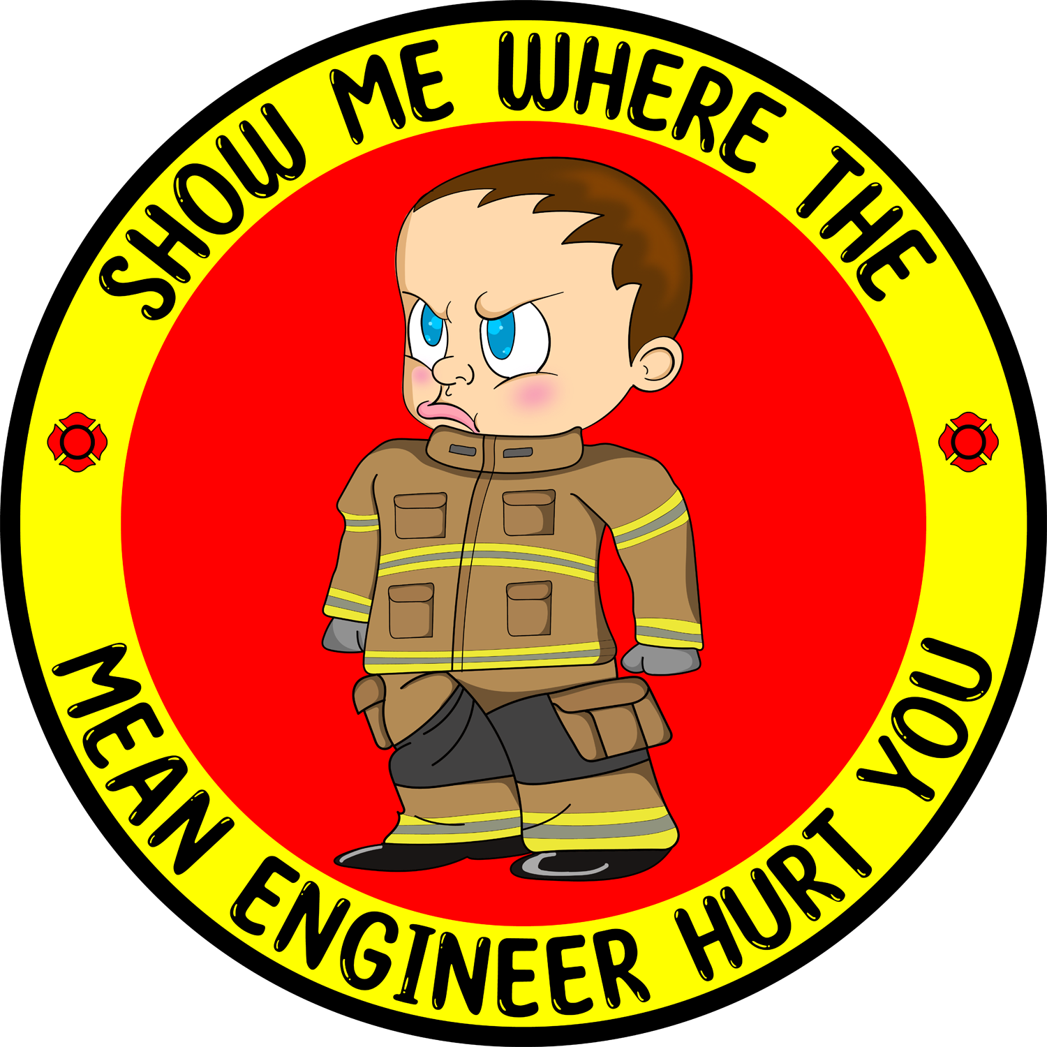 Pouting First Responder Series Stickers!