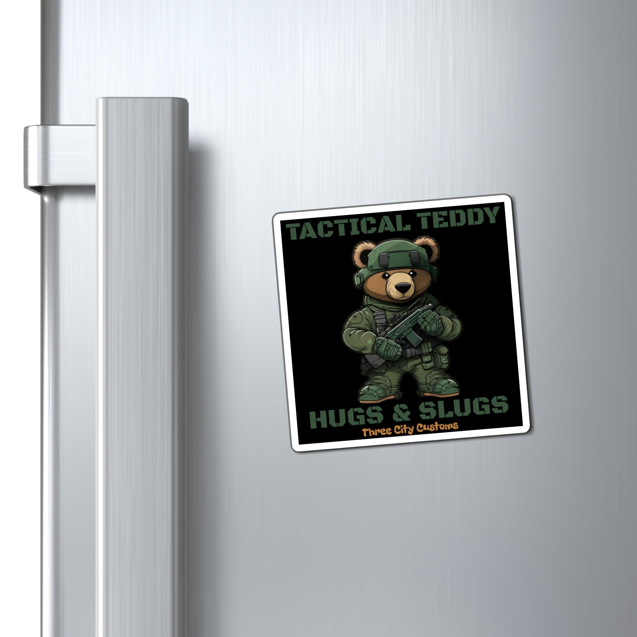 Tactical Teddy Hugs and Slugs Magnets