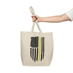 Dispatcher Distressed Flag Canvas Shopping Tote