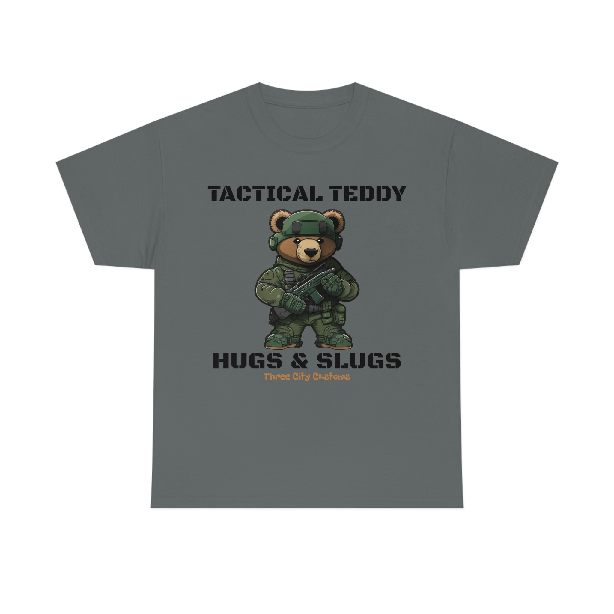 Tactical Teddy Hugs & Slugs T-Shirt