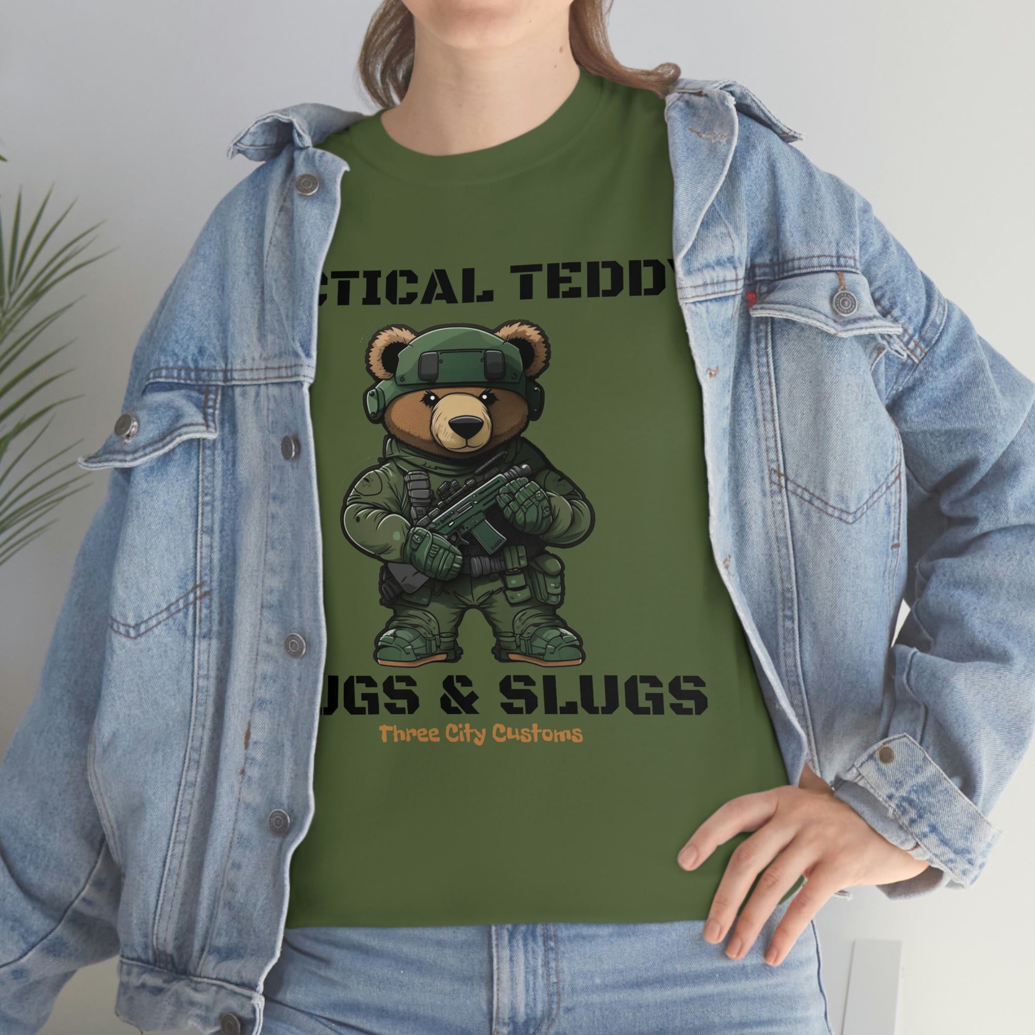 Tactical Teddy Hugs & Slugs T-Shirt