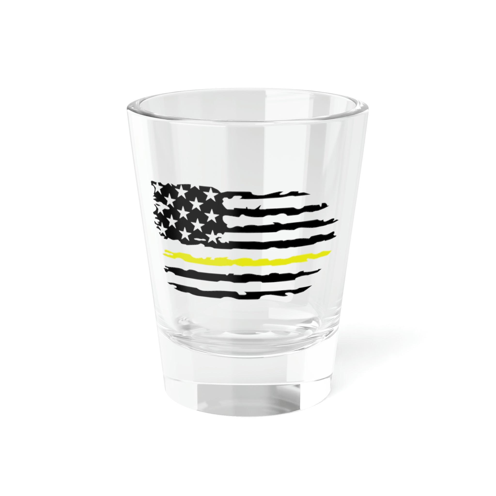 Dispatcher - Distressed Flag Shot Glass, 1.5oz