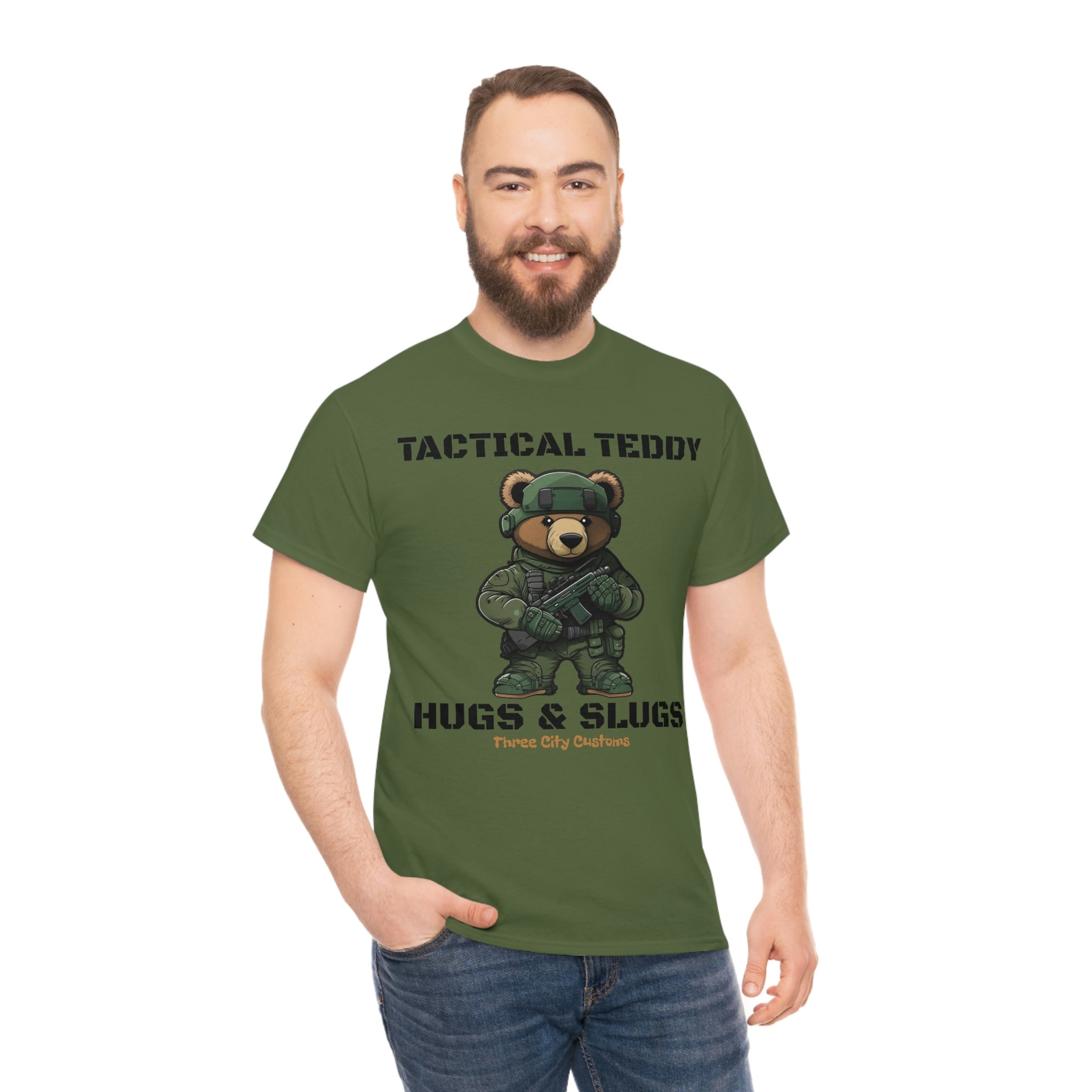 Tactical Teddy Hugs & Slugs T-Shirt