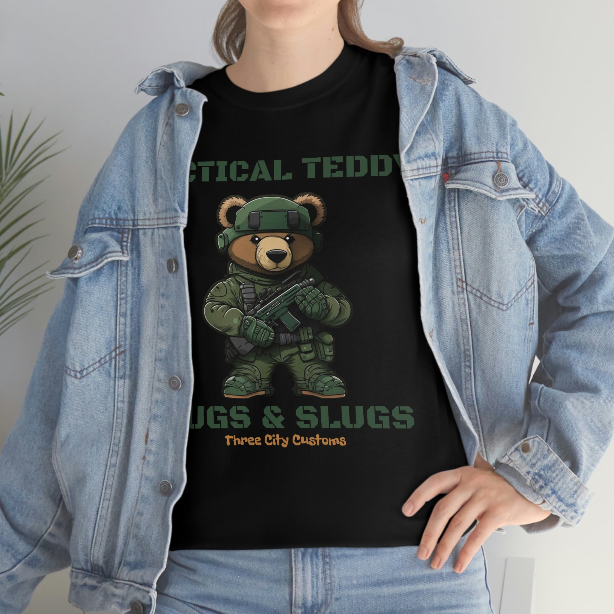 Tactical Teddy Hugs & Slugs T-Shirt