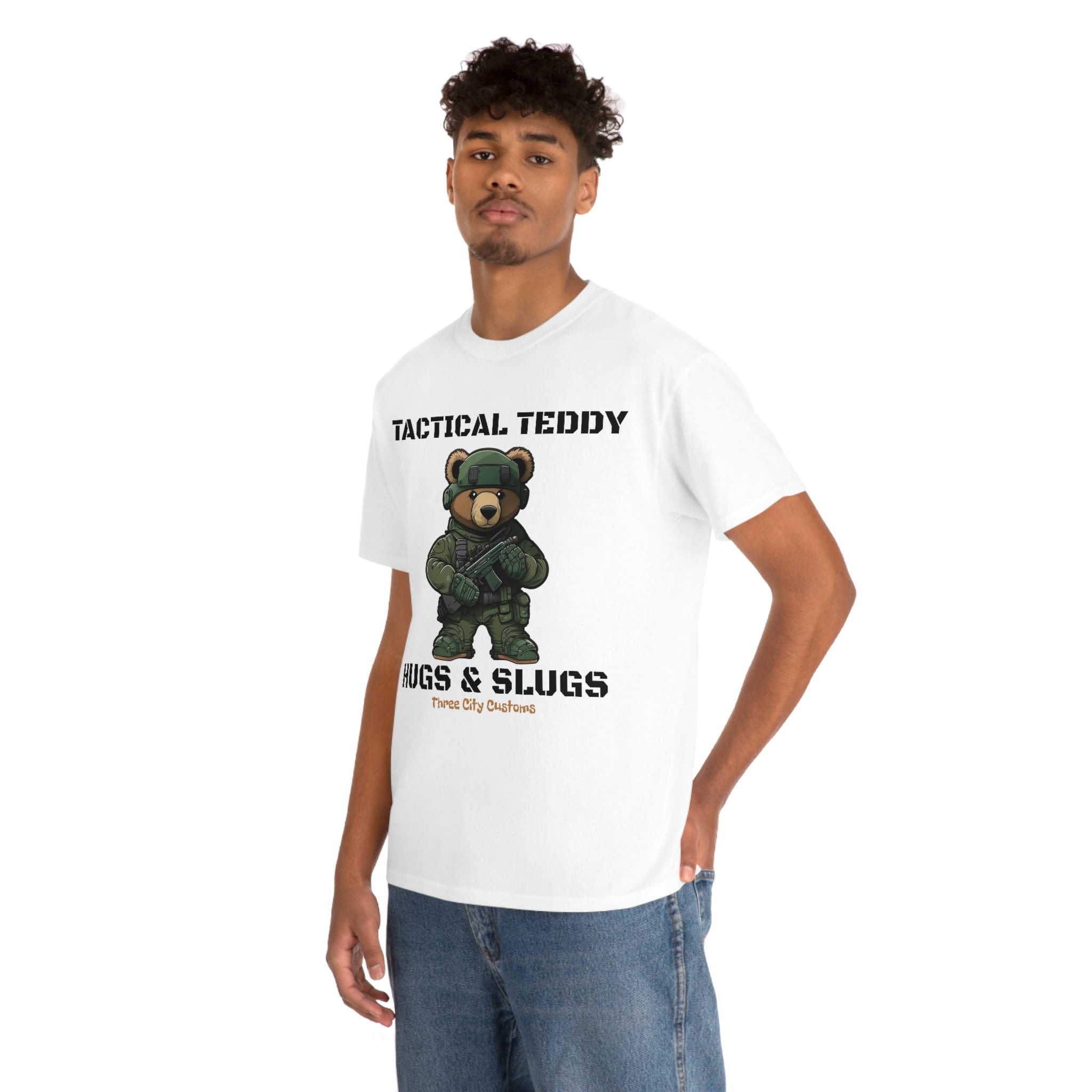 Tactical Teddy Hugs & Slugs T-Shirt