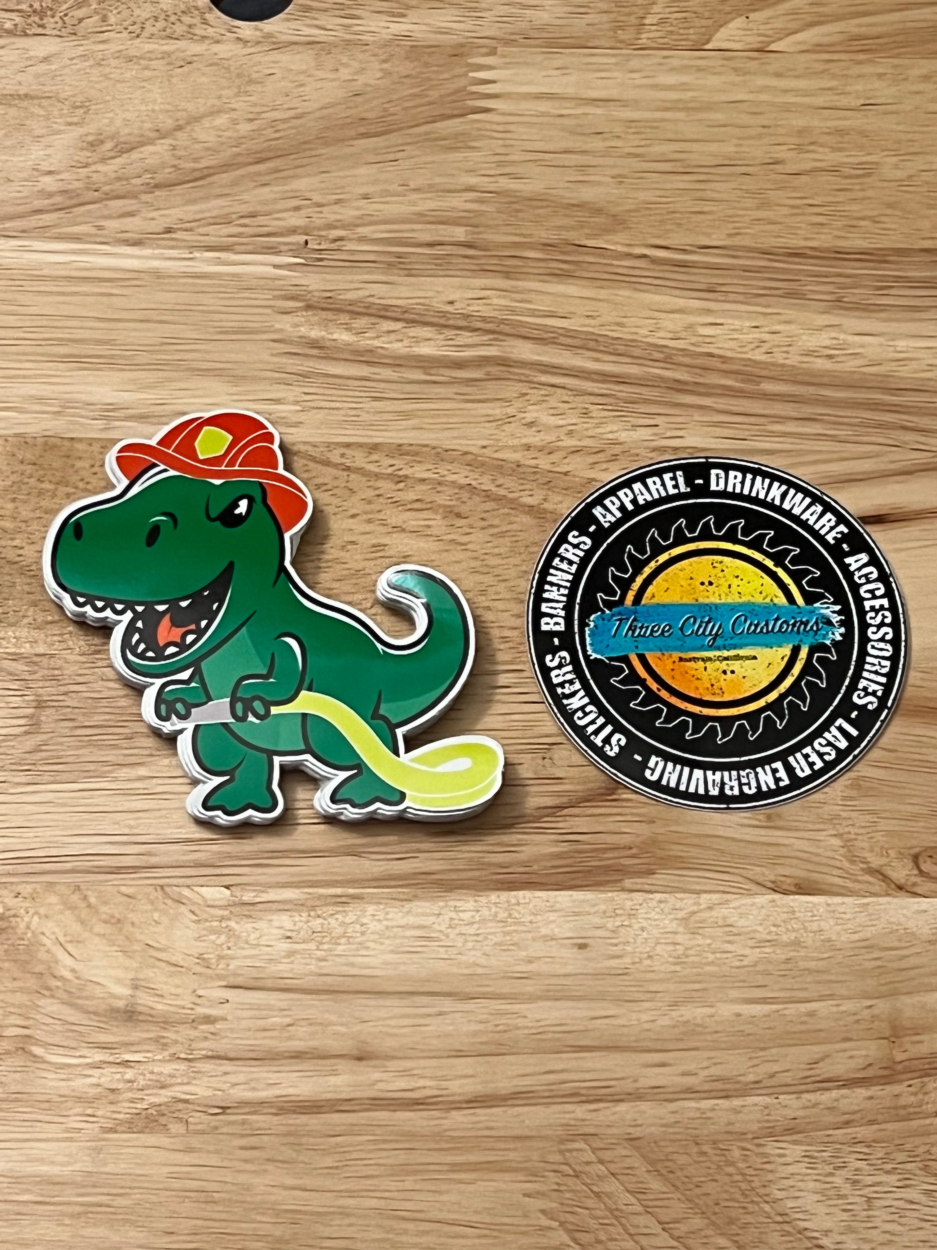 T-Rex Firefighter sticker