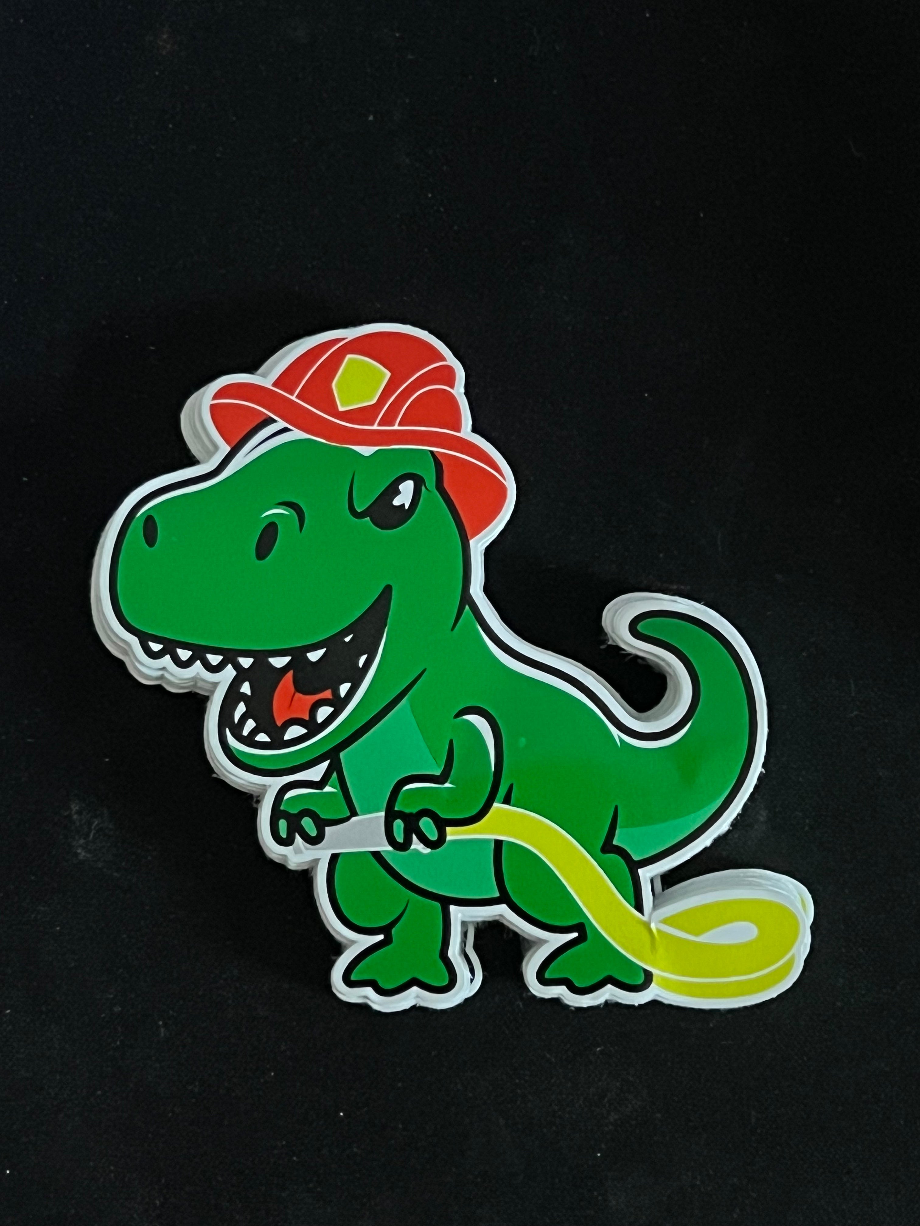 T-Rex Firefighter sticker