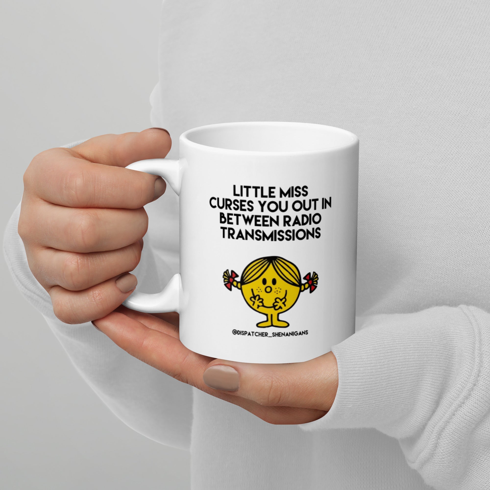 Lil Miss Curses You Out White Ceramic glossy mug